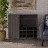 Lochner Mid Century Modern Wine Rack Bar Cabinet
