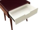 Christa End Table in Espresso &amp; White 82852