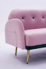 [New+Video]2156 sofa includes 2 pillows 58" pink velvet sofa for small spaces